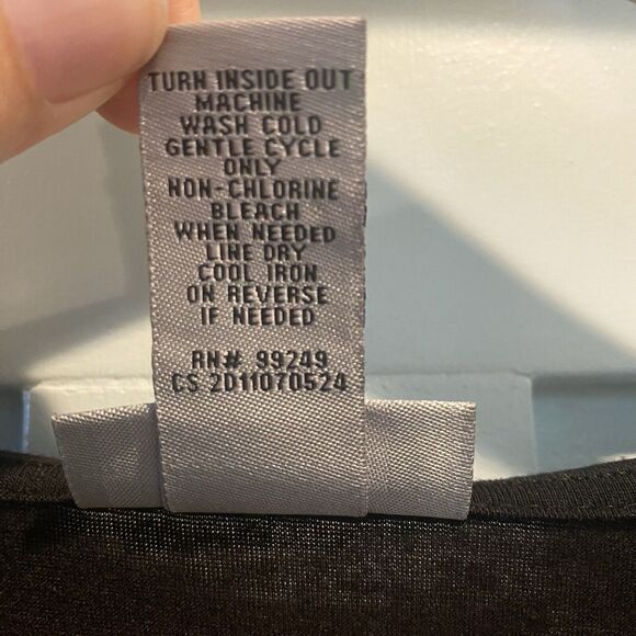 Catherines Tunic Top Womens Plus 1X Black Laser Cut Outs Unique Contemporary - Picture 12 of 13